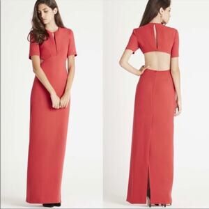 BCBGeneration NWT size 2 red cut out dress long gown wedding